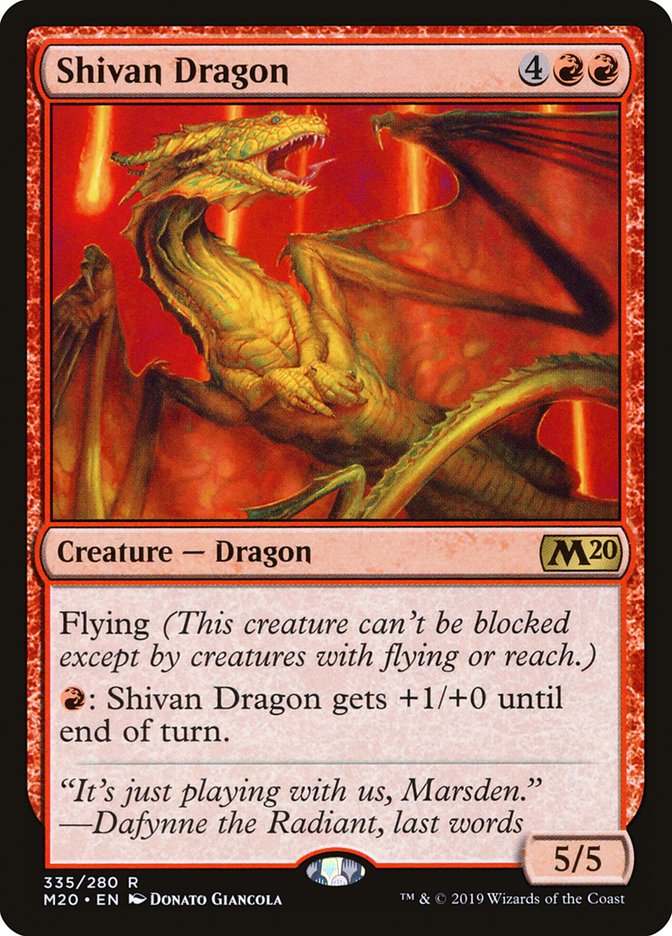 Shivan Dragon [Core Set 2020] | Gate City Games LLC