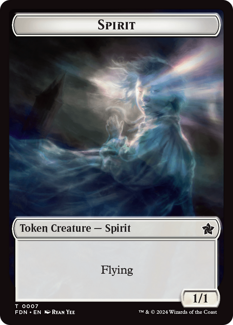 Spirit // Cat (0001) Doubled-Sided Token [Foundations Tokens] | Gate City Games LLC