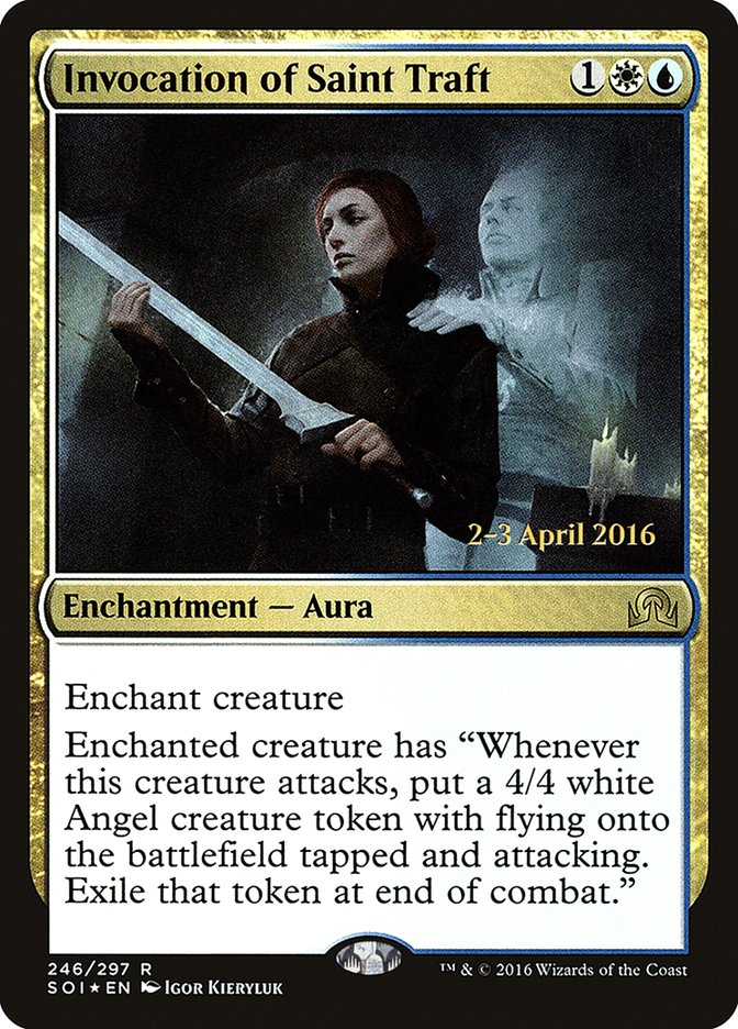 Invocation of Saint Traft [Shadows over Innistrad Prerelease Promos] | Gate City Games LLC