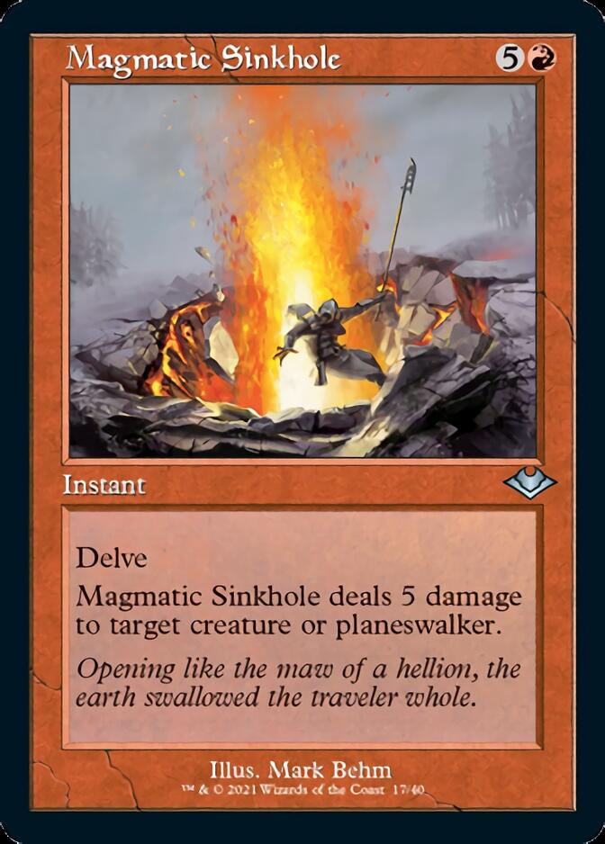 Magmatic Sinkhole (Retro Foil Etched) [Modern Horizons] | Gate City Games LLC