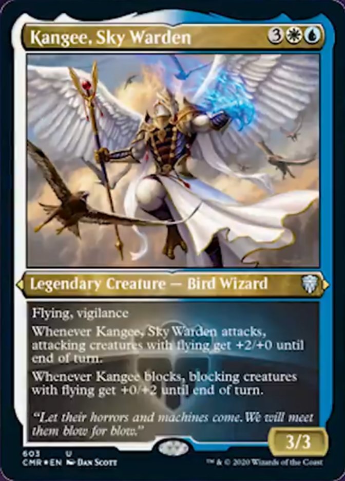 Kangee, Sky Warden (Etched) [Commander Legends] | Gate City Games LLC