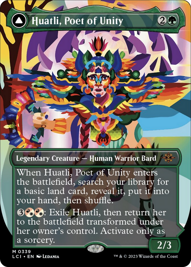 Huatli, Poet of Unity // Roar of the Fifth People (Borderless) [The Lost Caverns of Ixalan] | Gate City Games LLC