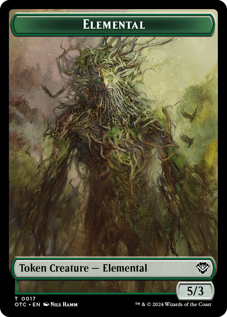 Insect // Elemental (0017) Double-Sided Token [Outlaws of Thunder Junction Commander Tokens] | Gate City Games LLC
