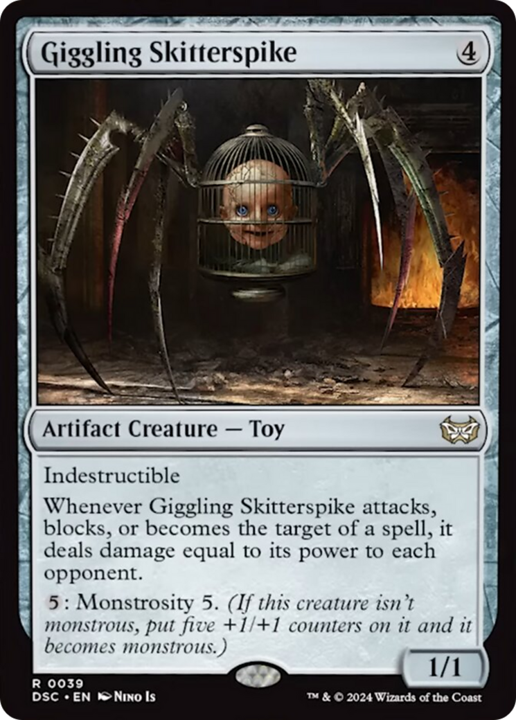 Giggling Skitterspike (Extended Art) [Duskmourn: House of Horror Commander] | Gate City Games LLC