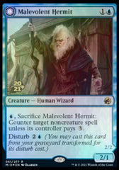 Malevolent Hermit // Benevolent Geist [Innistrad: Midnight Hunt Prerelease Promos] | Gate City Games LLC