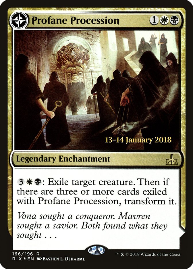 Profane Procession // Tomb of the Dusk Rose [Rivals of Ixalan Prerelease Promos] | Gate City Games LLC