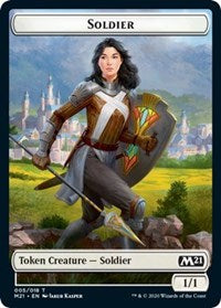 Soldier // Treasure Double-Sided Token [Core Set 2021 Tokens] | Gate City Games LLC