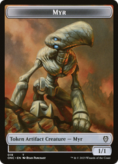 Myr // Thopter Double-Sided Token [Phyrexia: All Will Be One Commander Tokens] | Gate City Games LLC