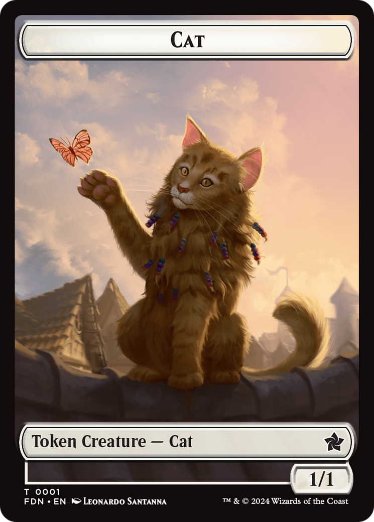 Cat (0001) // Cat (0002) Doubled-Sided Token [Foundations Tokens] | Gate City Games LLC