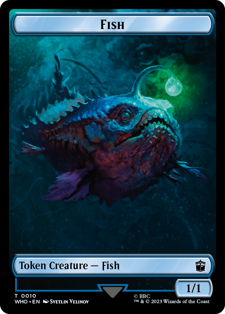 Human (0006) // Fish Double-Sided Token [Doctor Who Tokens] | Gate City Games LLC