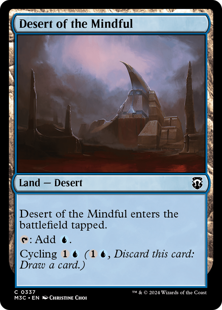 Desert of the Mindful (Ripple Foil) [Modern Horizons 3 Commander] | Gate City Games LLC