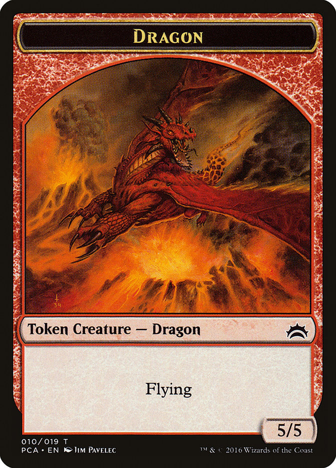 Dragon // Saproling Double-Sided Token [Planechase Anthology Tokens] | Gate City Games LLC