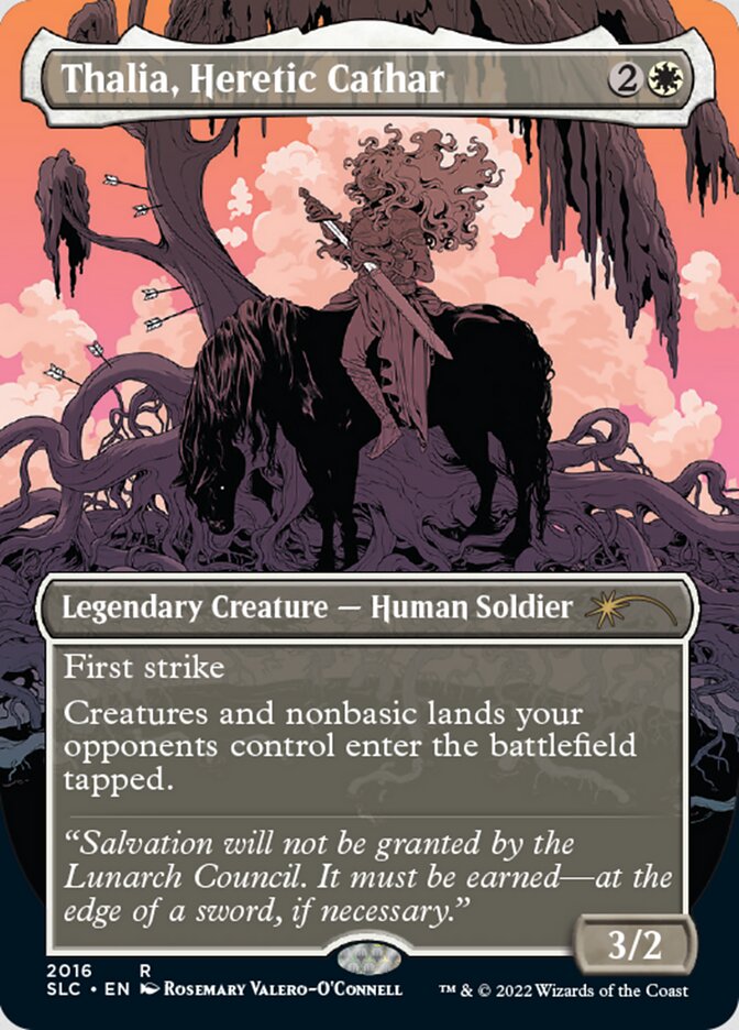 Thalia, Heretic Cathar (Borderless) [Secret Lair Countdown Kit] | Gate City Games LLC