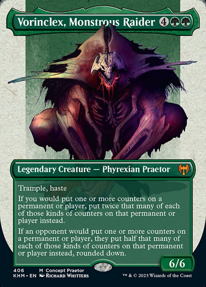 Vorinclex, Monstrous Raider (Borderless Concept Praetors) [Phyrexia: All Will Be One] | Gate City Games LLC