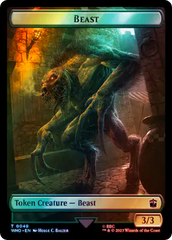Copy // Beast Double-Sided Token (Surge Foil) [Doctor Who Tokens] | Gate City Games LLC