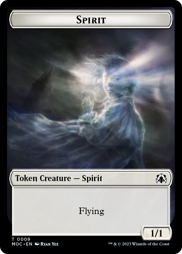 Spirit (9) // Spirit (13) Double-Sided Token [March of the Machine Commander Tokens] | Gate City Games LLC