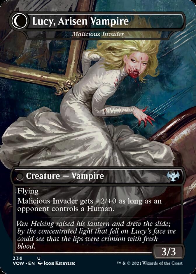 Innocent Traveler // Malicious Invader - Lucy Westenra // Lucy, Arisen Vampire [Innistrad: Crimson Vow] | Gate City Games LLC