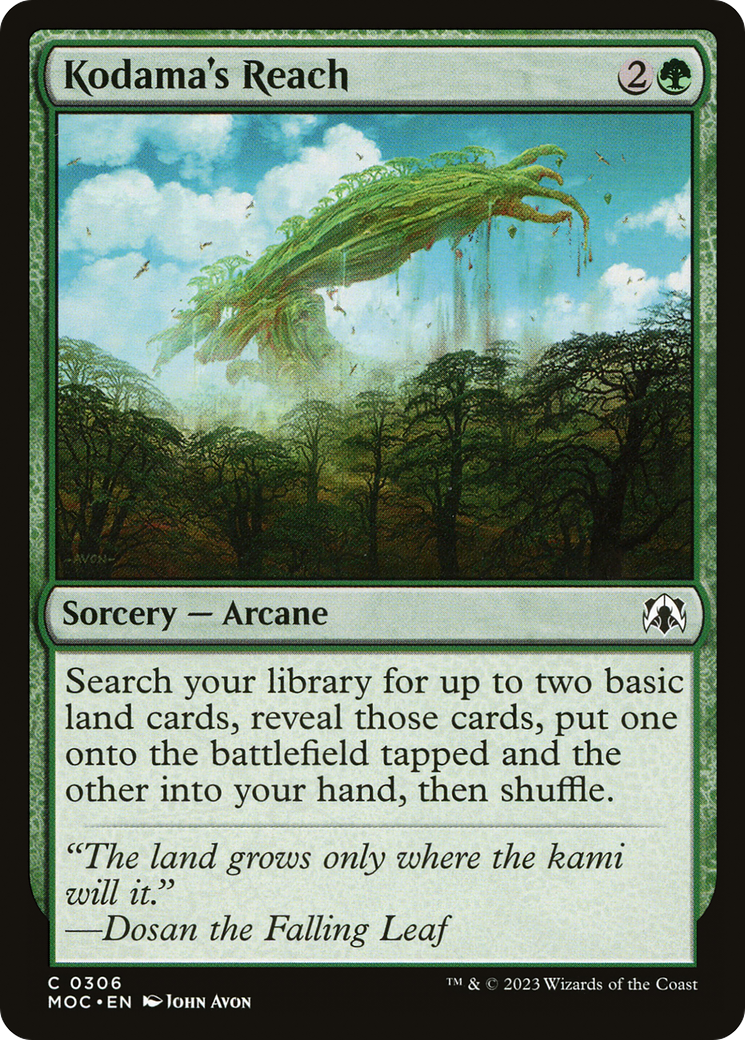 Kodama's Reach [March of the Machine Commander] | Gate City Games LLC
