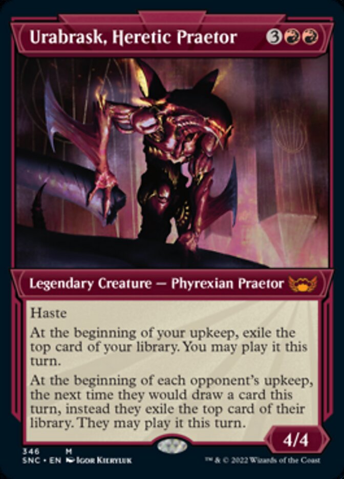 Urabrask, Heretic Praetor (Showcase Art Deco) [Streets of New Capenna] | Gate City Games LLC