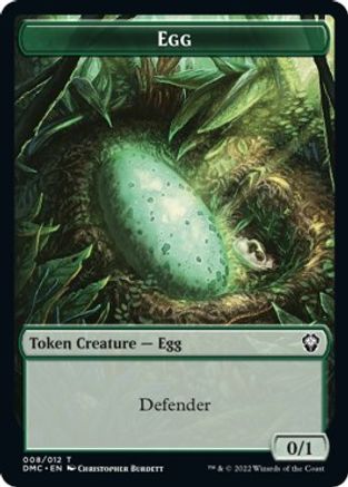 Snake // Egg Double-Sided Token [Dominaria United Commander Tokens] | Gate City Games LLC