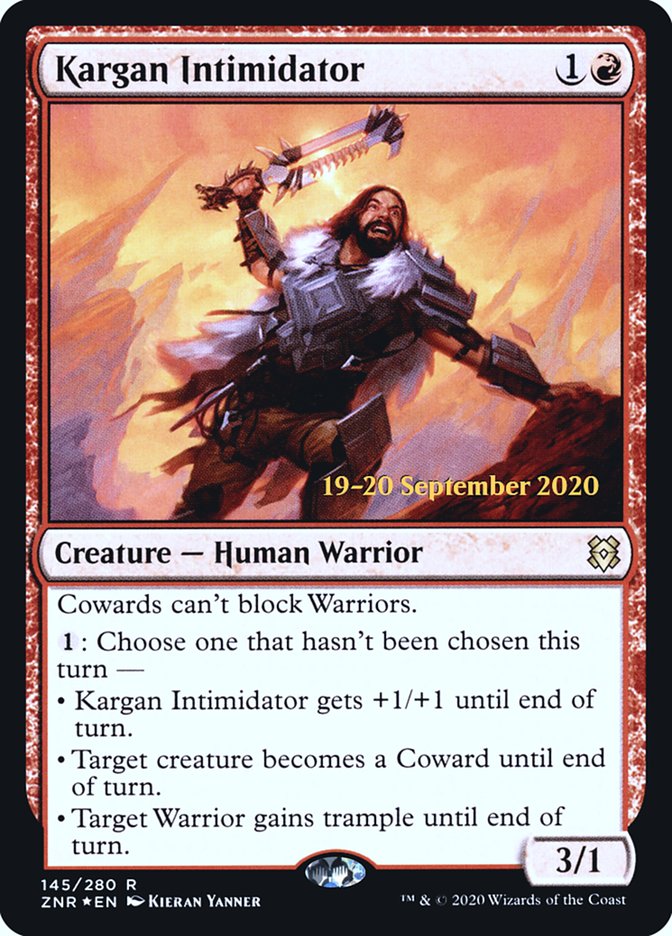 Kargan Intimidator [Zendikar Rising Prerelease Promos] | Gate City Games LLC