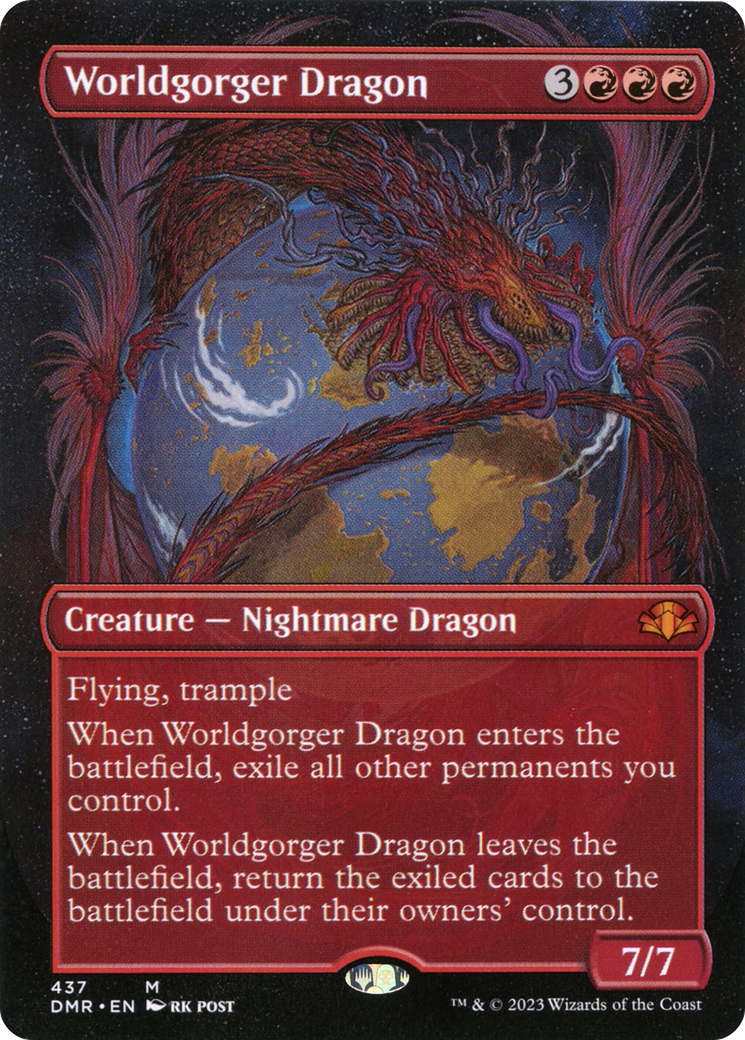 Worldgorger Dragon (Borderless Alternate Art) [Dominaria Remastered] | Gate City Games LLC