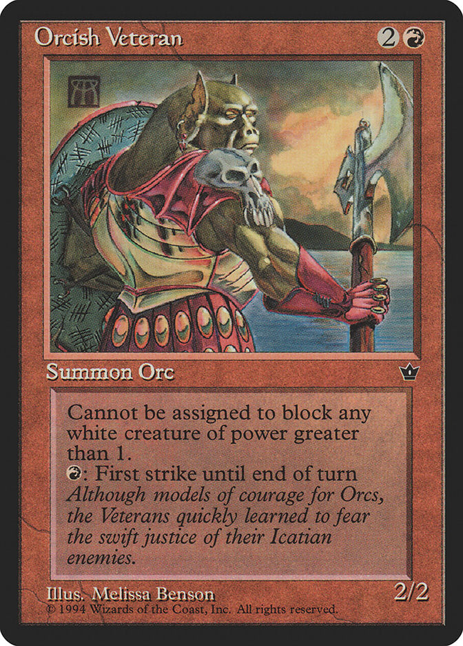 Orcish Veteran (Melissa A. Benson) [Fallen Empires] | Gate City Games LLC