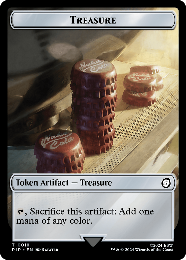 Radiation // Treasure (018) Double-Sided Token [Fallout Tokens] | Gate City Games LLC