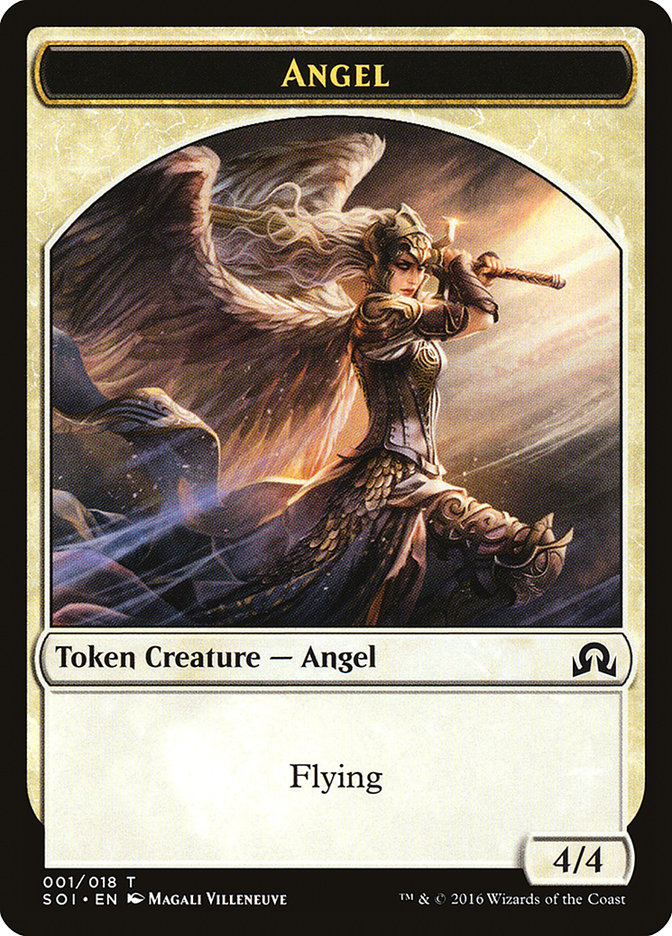 Angel Token [Shadows over Innistrad Tokens] | Gate City Games LLC