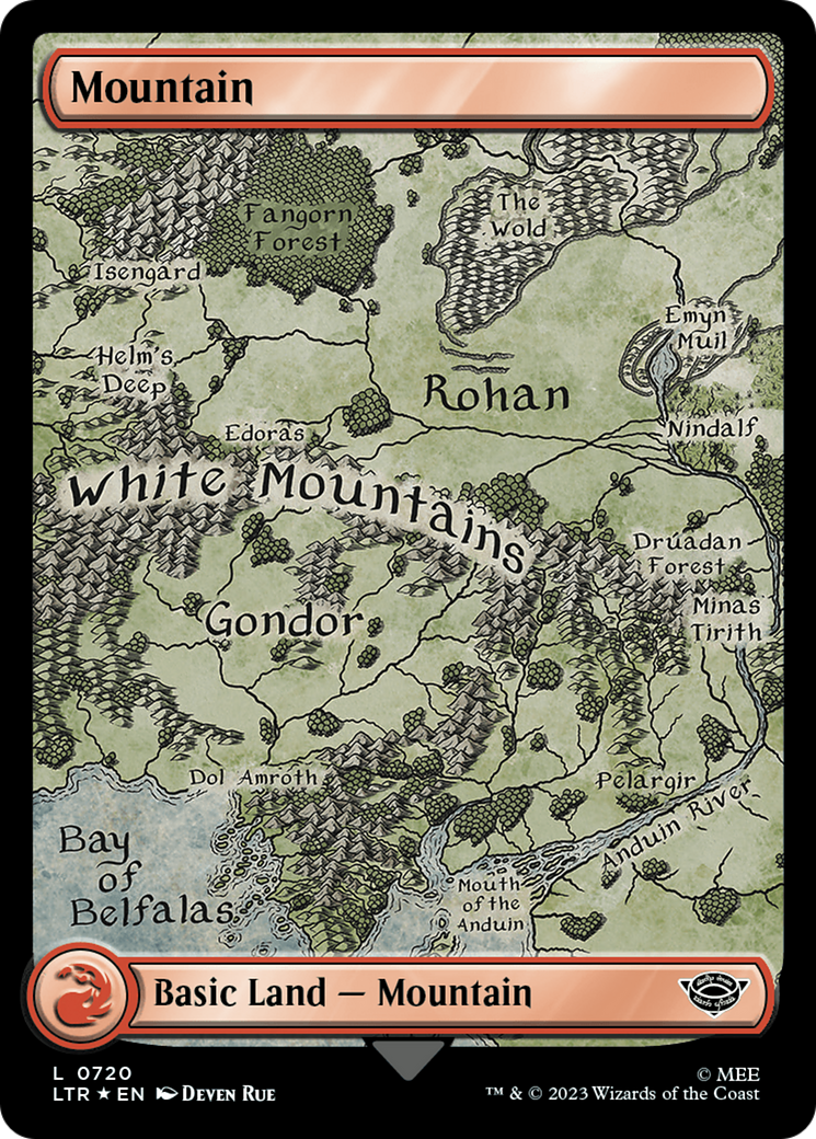 Mountain (720) (Surge Foil) [The Lord of the Rings: Tales of Middle-Earth] | Gate City Games LLC