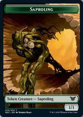 Saproling // Spirit (002) Double-Sided Token [Kamigawa: Neon Dynasty Commander Tokens] | Gate City Games LLC