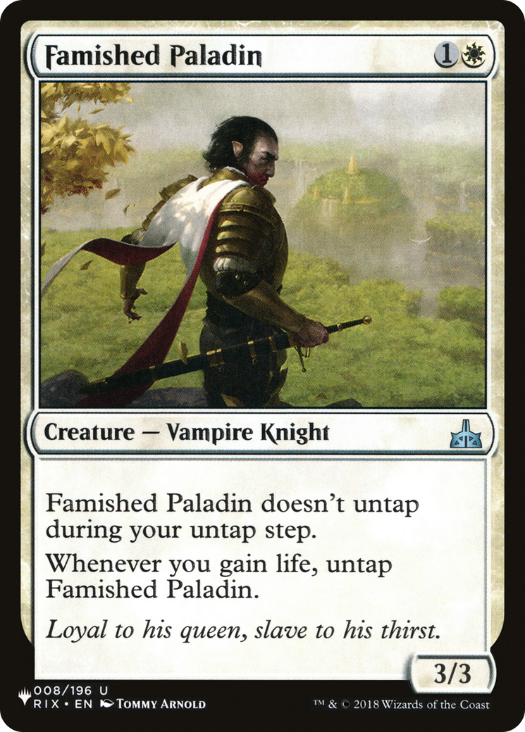 Famished Paladin [The List] | Gate City Games LLC