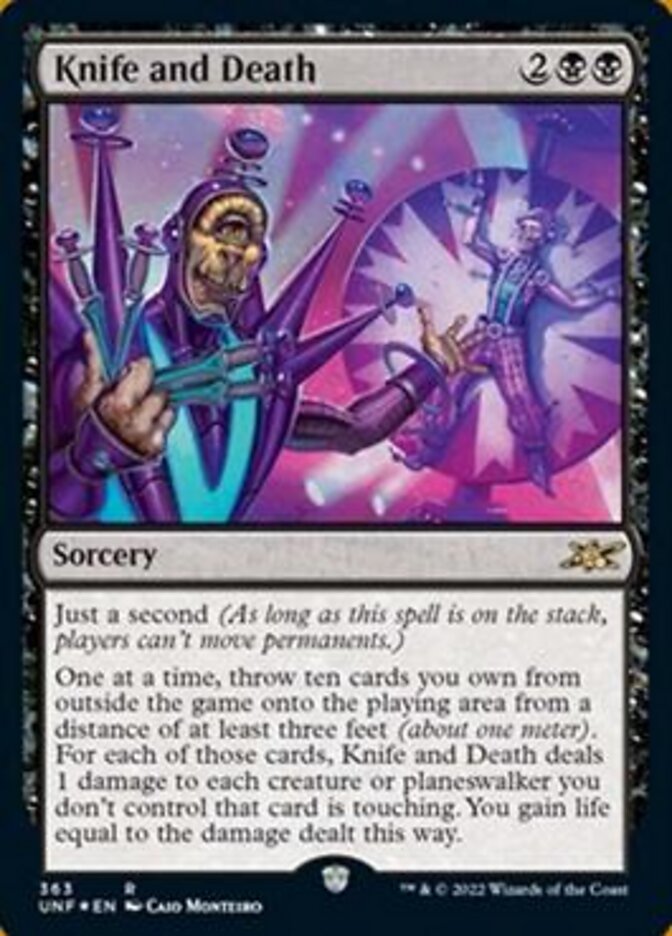 Knife and Death (Galaxy Foil) [Unfinity] | Gate City Games LLC