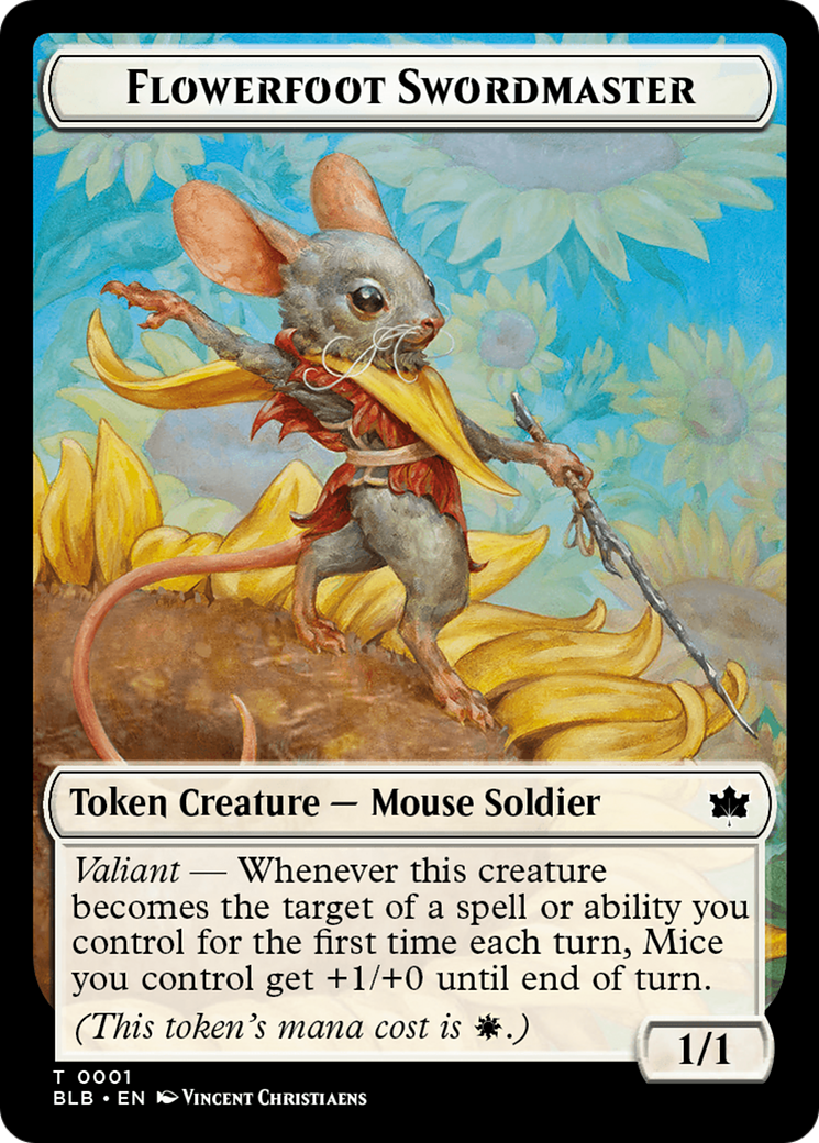 Rabbit // Flowerfoot Swordmaster Double-Sided Token [Bloomburrow Tokens] | Gate City Games LLC