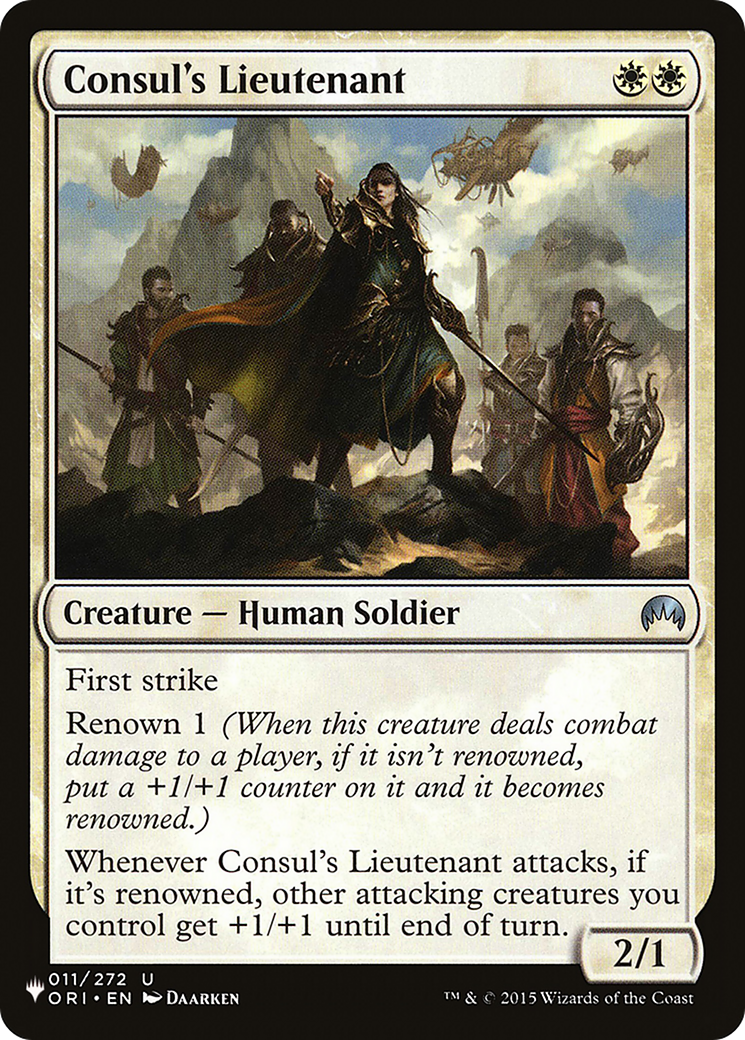 Consul's Lieutenant [The List] | Gate City Games LLC