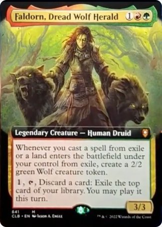 Faldorn, Dread Wolf Herald (Extended Art) [Commander Legends: Battle for Baldur's Gate] | Gate City Games LLC