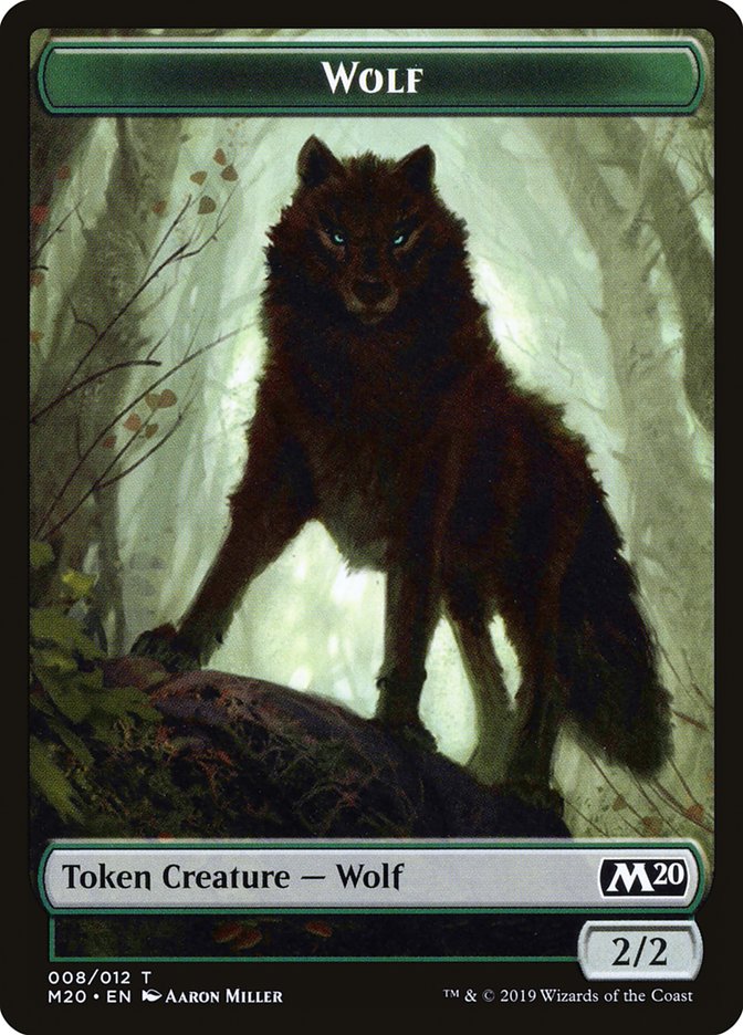 Wolf Token [Core Set 2020 Tokens] | Gate City Games LLC