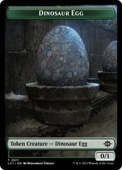 Dinosaur Egg // Dinosaur (0010) Double-Sided Token [The Lost Caverns of Ixalan Tokens] | Gate City Games LLC