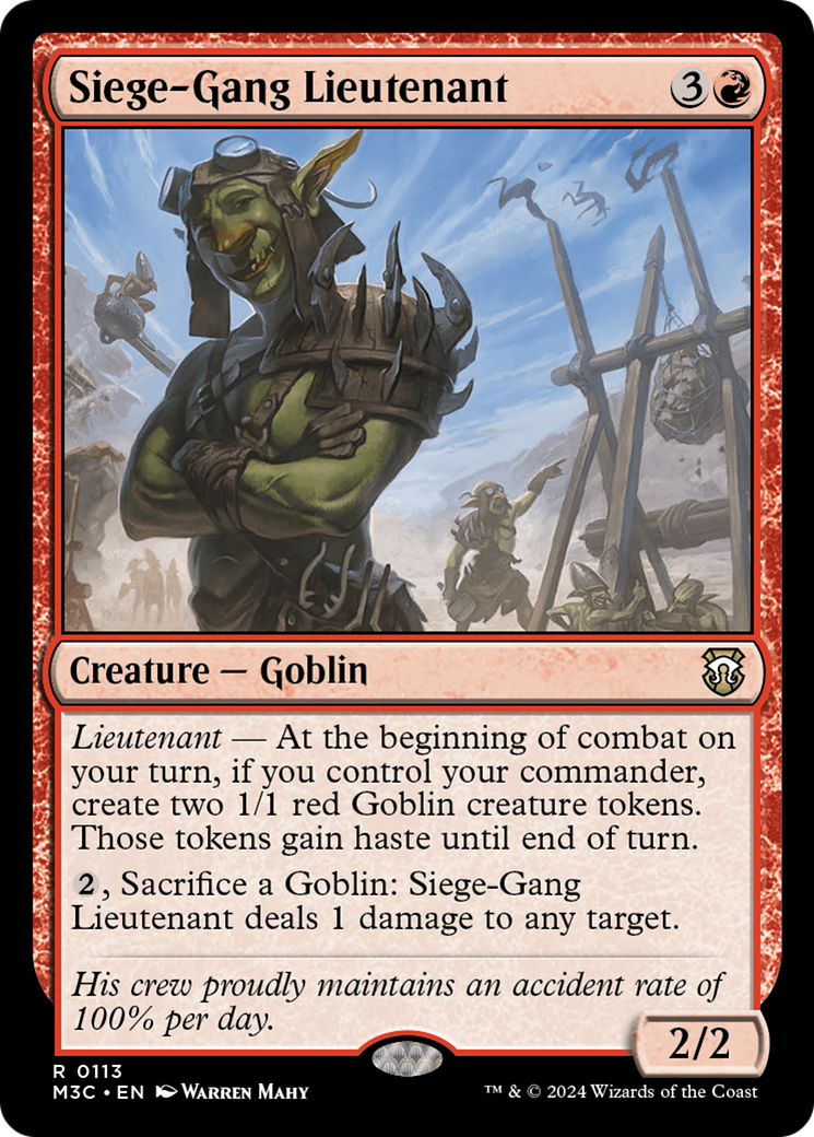 Siege-Gang Lieutenant [Modern Horizons 3 Commander] | Gate City Games LLC