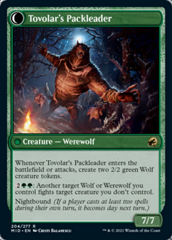 Tovolar's Huntmaster // Tovolar's Packleader [Innistrad: Midnight Hunt] | Gate City Games LLC
