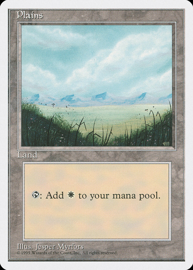 Plains (No Trees / Signature on Right) [Fourth Edition] | Gate City Games LLC