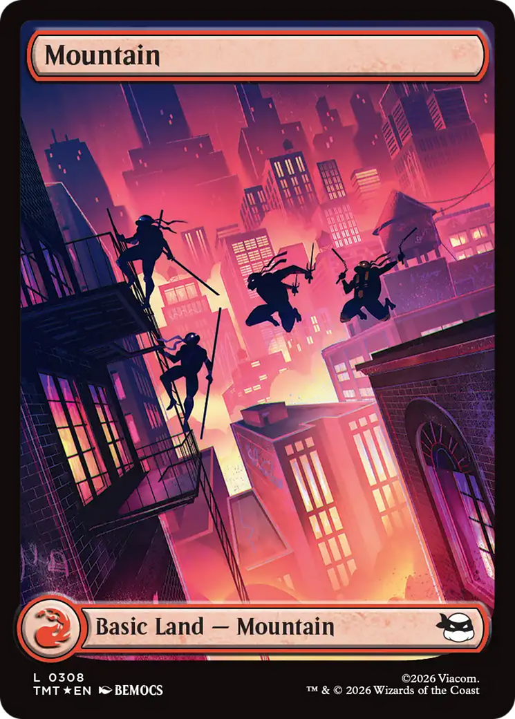 Mountain (0308) (Surge Foil) [Teenage Mutant Ninja Turtles] | Gate City Games LLC