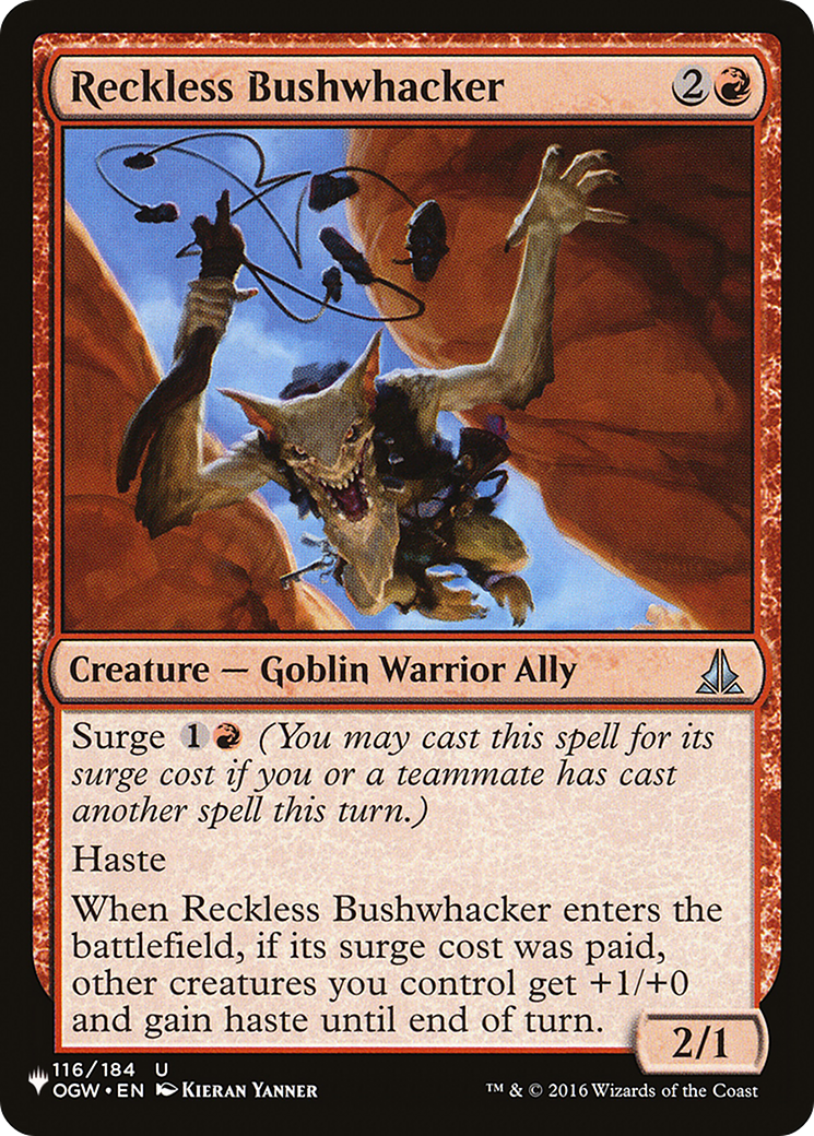 Reckless Bushwhacker [The List] | Gate City Games LLC