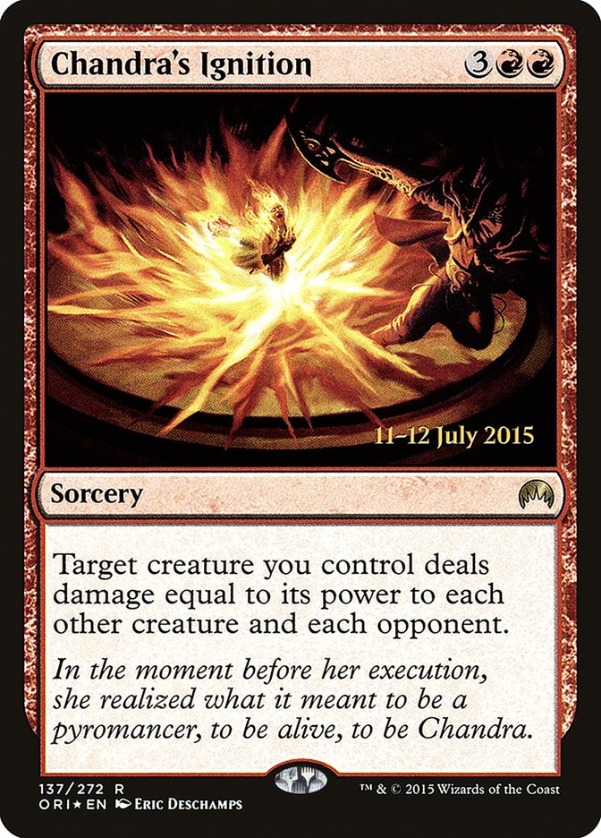 Chandra's Ignition [Magic Origins Prerelease Promos] | Gate City Games LLC