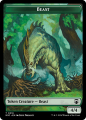 Elephant (Ripple Foil) // Beast (0016) Double-Sided Token [Modern Horizons 3 Commander Tokens] | Gate City Games LLC