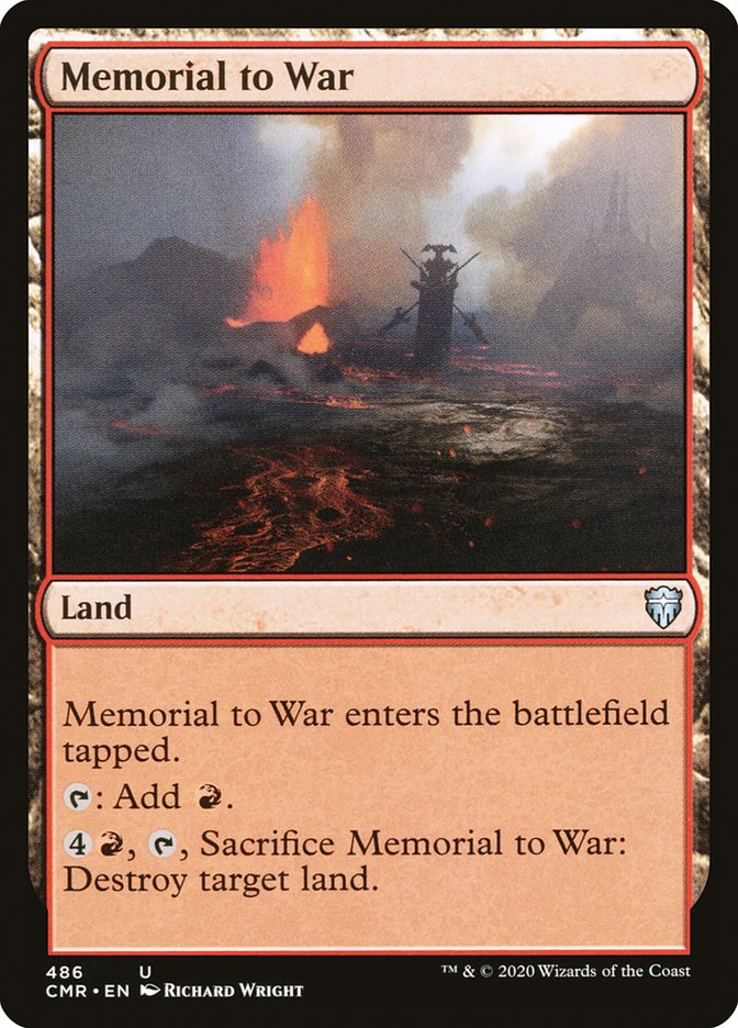 Memorial to War [Commander Legends] | Gate City Games LLC