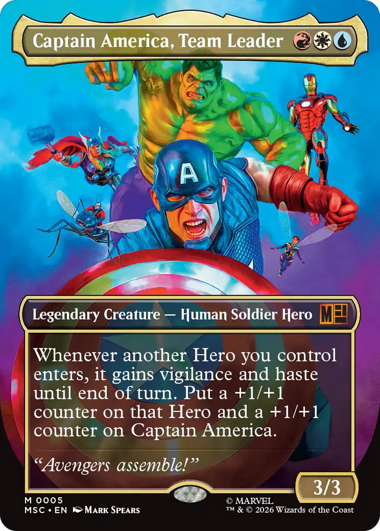 Captain America, Team Leader (Borderless) [Marvel Super Heroes Commander] | Gate City Games LLC