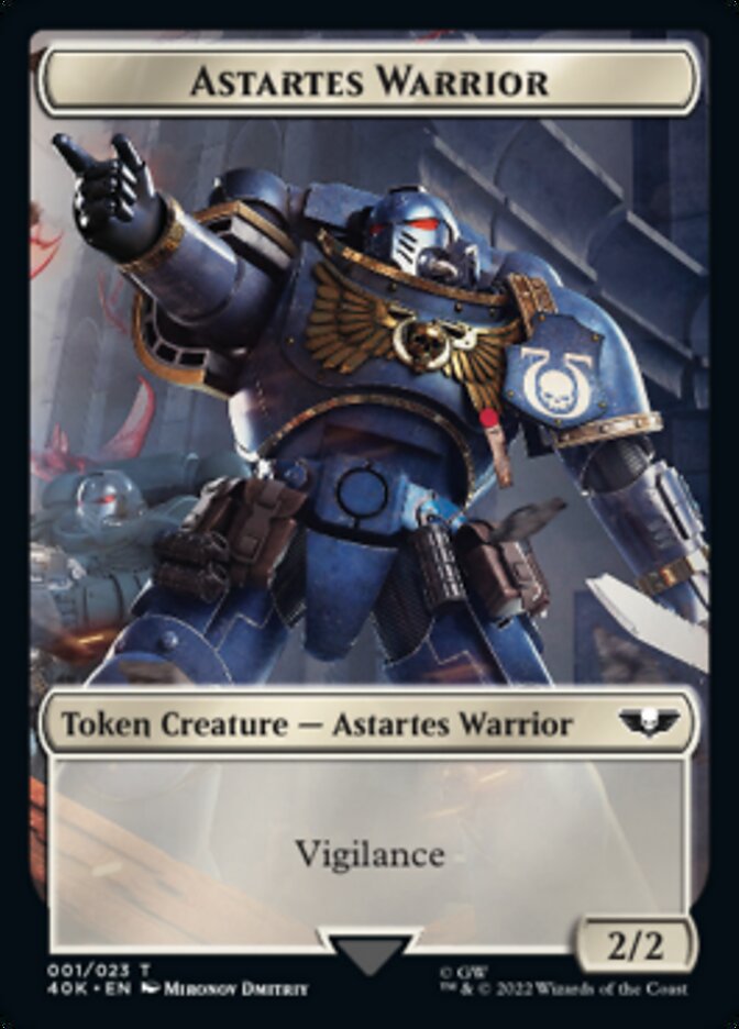 Astartes Warrior // Cherubael Double-Sided Token (Surge Foil) [Warhammer 40,000 Tokens] | Gate City Games LLC