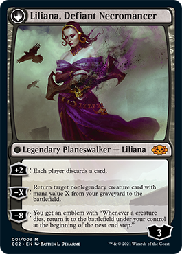 Liliana, Heretical Healer // Liliana, Defiant Necromancer [Commander Collection: Black] | Gate City Games LLC
