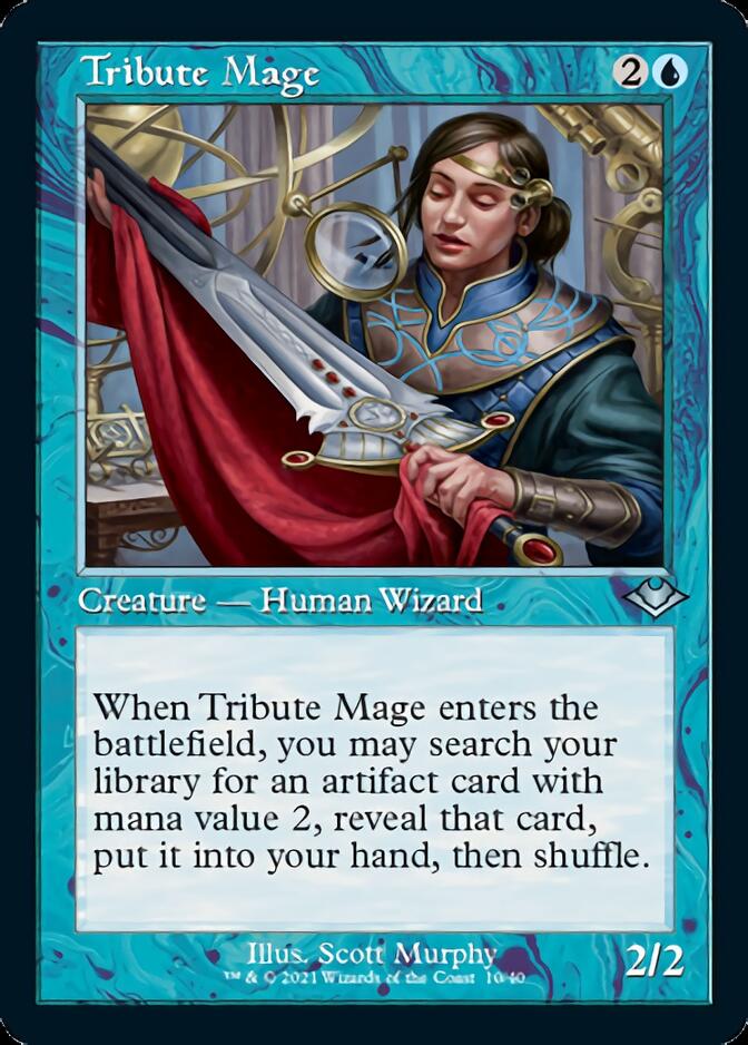 Tribute Mage (Retro Foil Etched) [Modern Horizons] | Gate City Games LLC